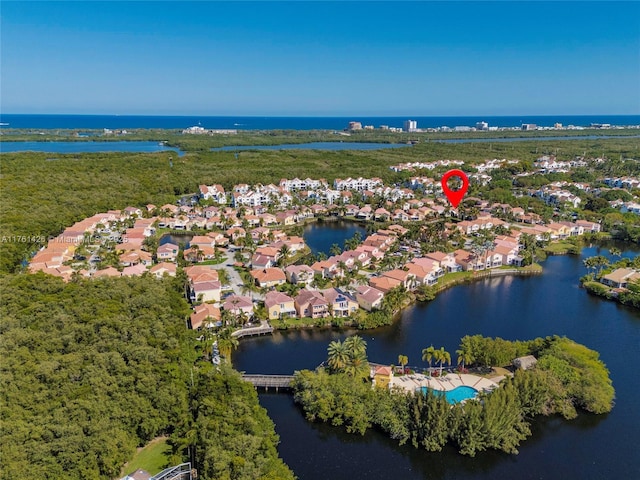 1154 SE 6th Ct, Dania Beach, FL 33004 - birds eye view of property with a water view