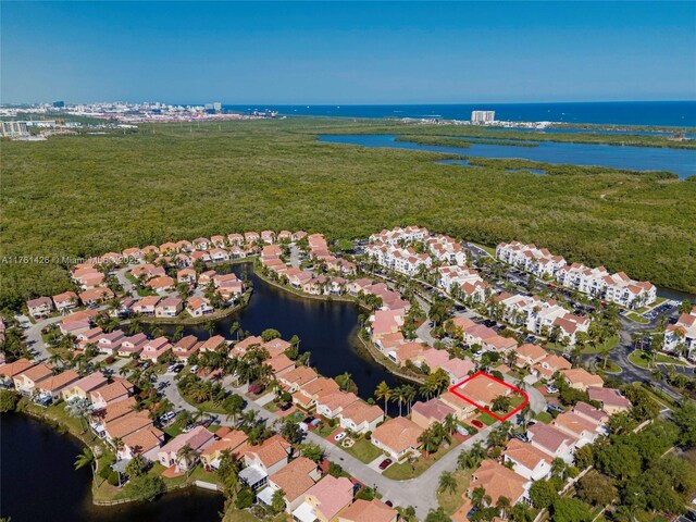 1154 SE 6th Ct, Dania Beach, FL 33004 - bird's eye view with a water view and a residential view