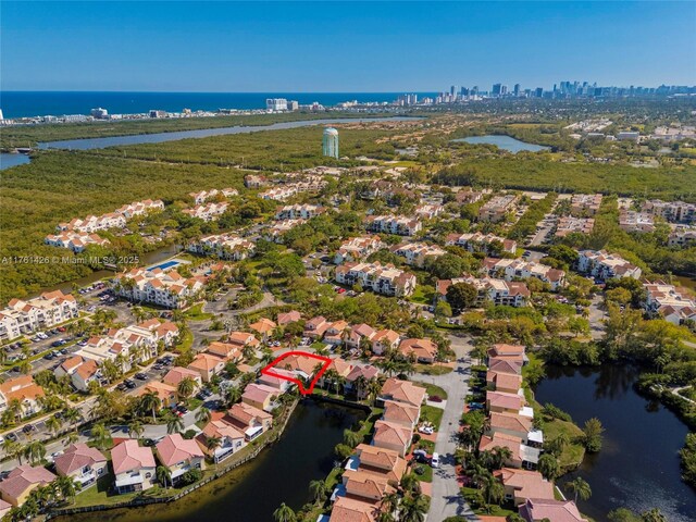 1154 SE 6th Ct, Dania Beach, FL 33004 - bird's eye view featuring a water view
