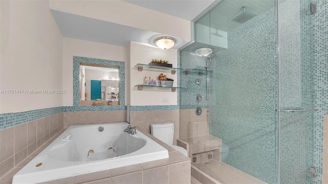 3675 N Country Club Dr Unit 603, Aventura, FL 33180 - full bathroom with toilet, a stall shower, and a whirlpool tub