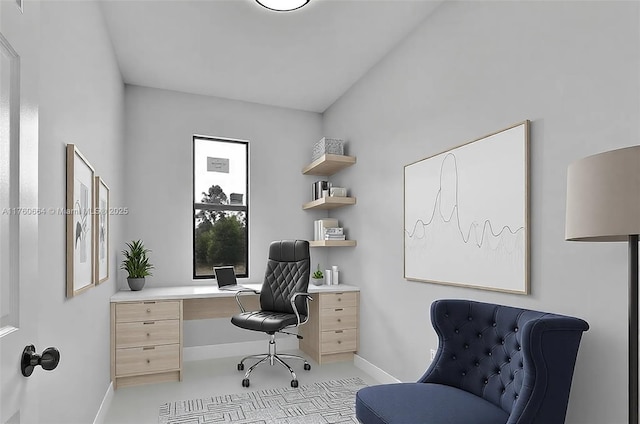 105 E 14th St, Lehigh Acres, FL 33972 - office space featuring baseboards and built in desk