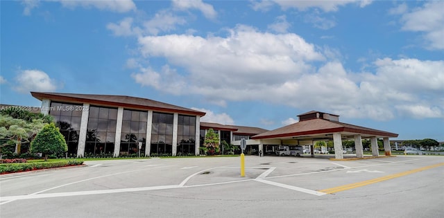 view of parking featuring a gazebo