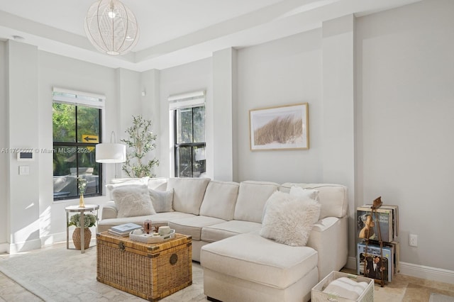 living room with baseboards