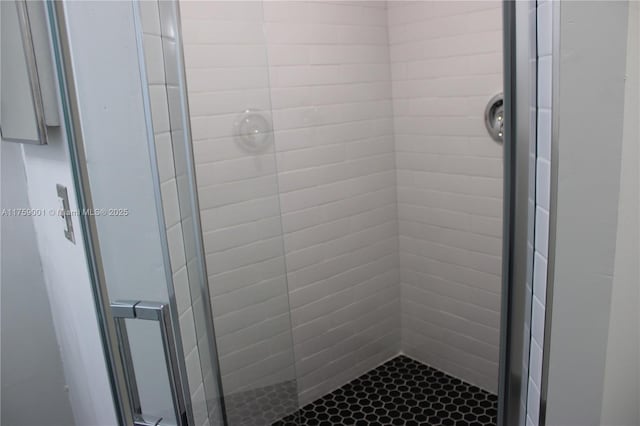 full bath with a shower stall