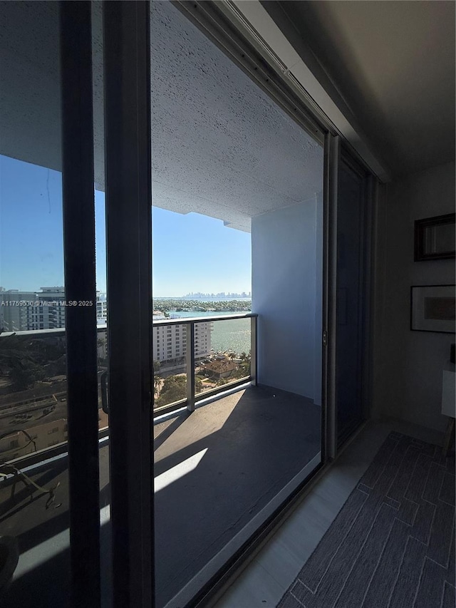 balcony with a view of city