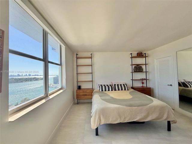 bedroom with baseboards