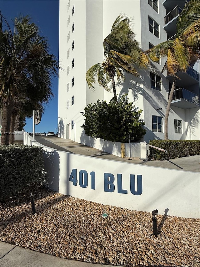 view of community sign