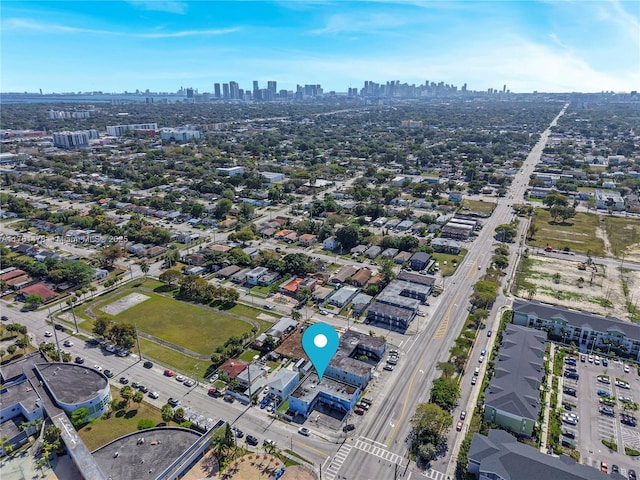 aerial view with a view of city