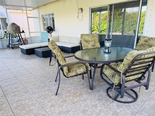 view of patio featuring outdoor lounge area