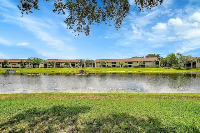 view of water feature featuring a residential view