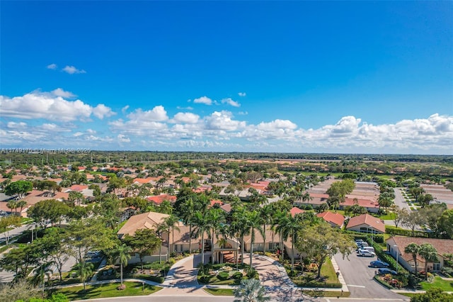 drone / aerial view with a residential view