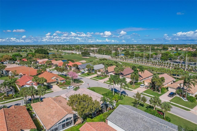 aerial view with a residential view