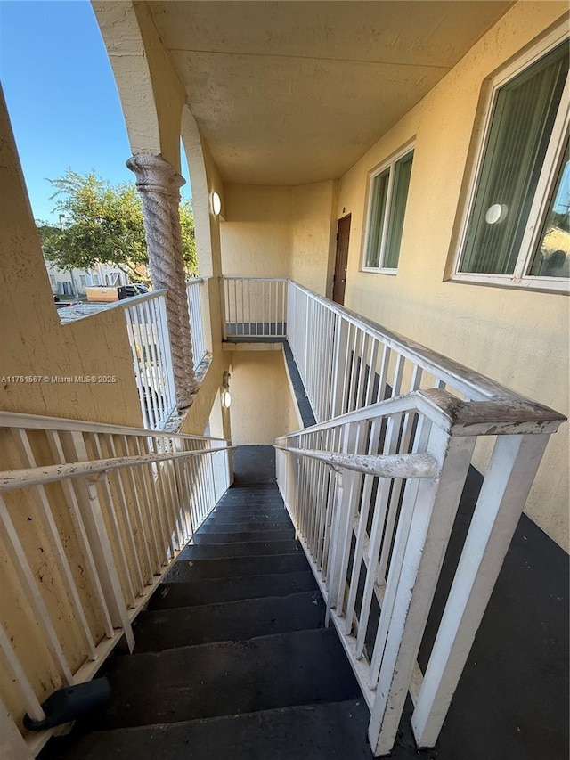 view of stairway