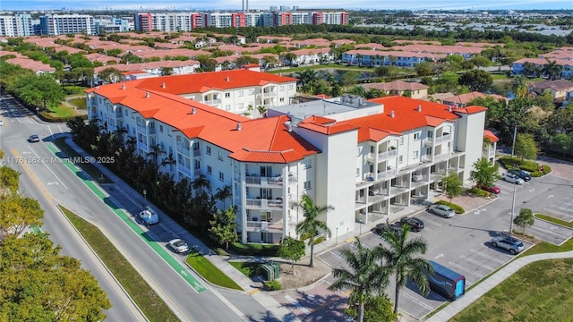 drone / aerial view featuring a view of city