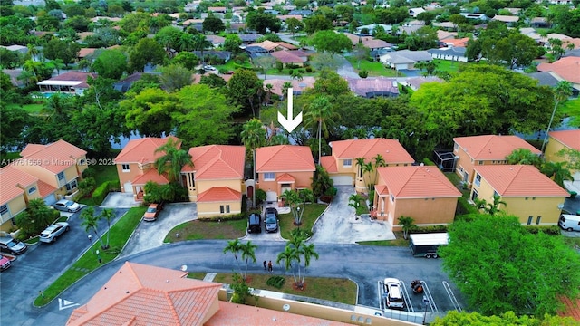 bird's eye view featuring a residential view