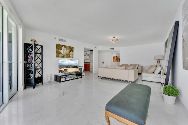 17201 Collins Ave Unit 3708, Sunny Isles Beach, FL 33160 - living room featuring marble finish flooring