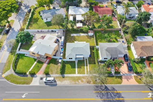 drone / aerial view with a residential view