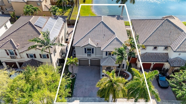 bird's eye view with a residential view