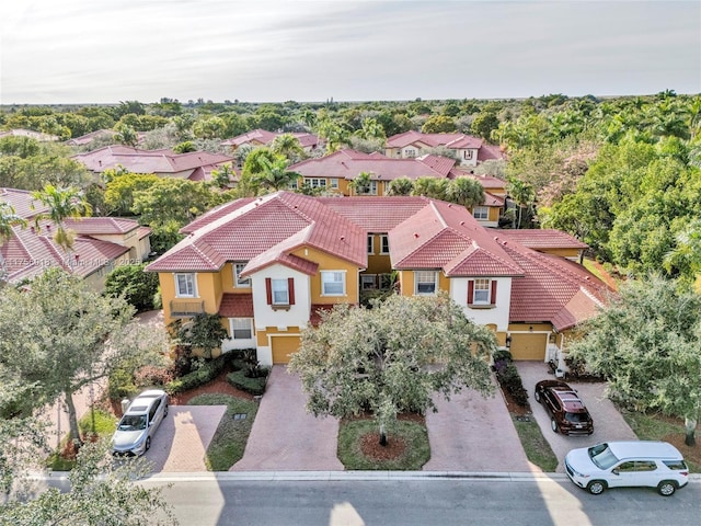 bird's eye view with a residential view