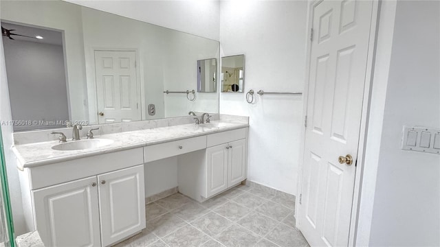 5737 NW 119th Dr Unit 5737, Coral Springs, FL 33076 - full bath featuring double vanity, tile patterned floors, and a sink