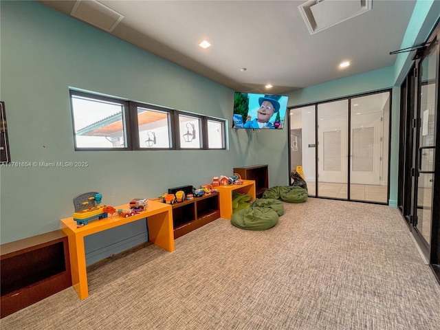 8045 NW 104th Ave Unit 35, Doral, FL 33178 - recreation room featuring carpet floors and recessed lighting
