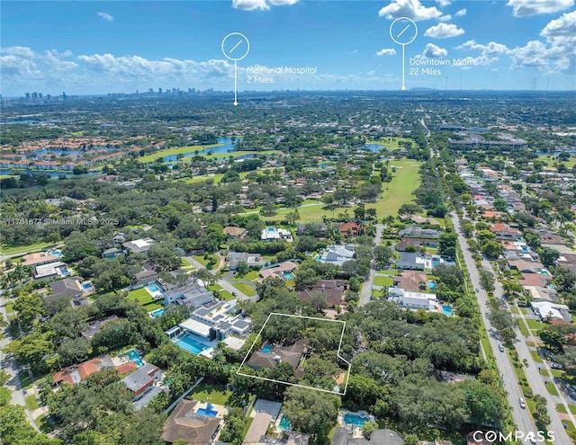 birds eye view of property