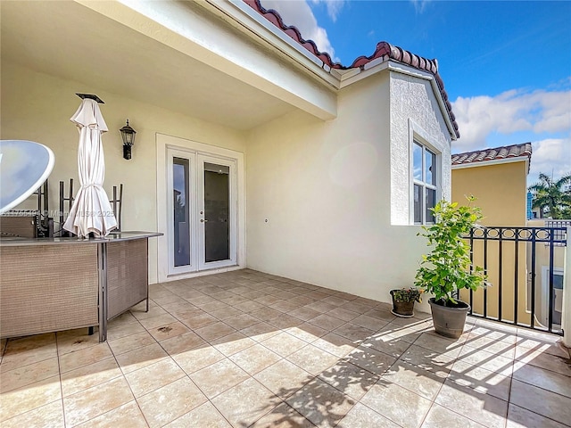 view of patio with french doors