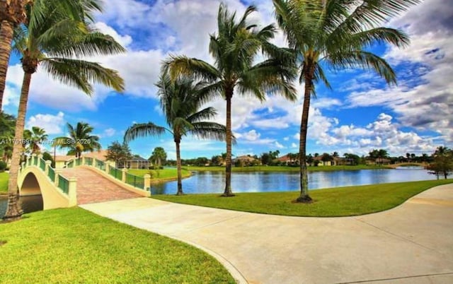 view of water feature