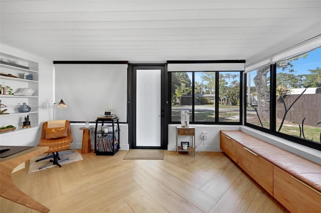 view of sunroom