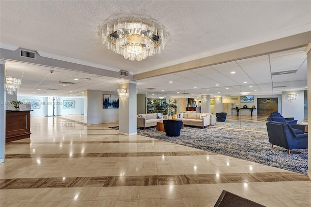 3800 Hillcrest Dr Unit 412, Hollywood, FL 33021 - community lobby with crown molding and recessed lighting