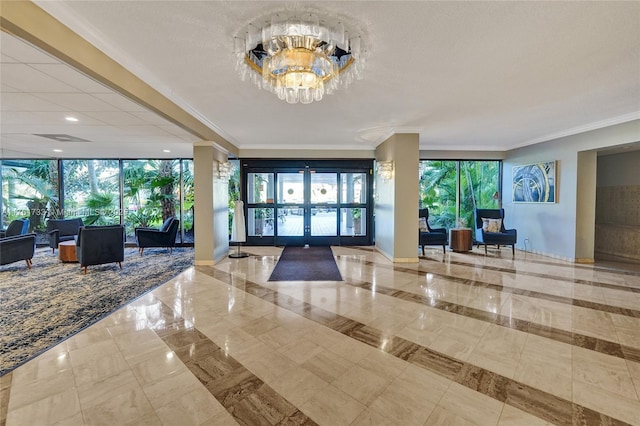 3800 Hillcrest Dr Unit 412, Hollywood, FL 33021 - lobby with ornamental molding