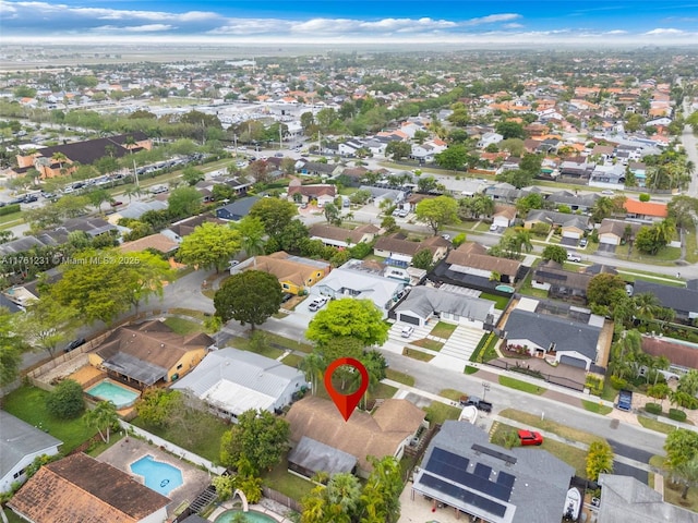 bird's eye view featuring a residential view