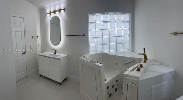 9785 San Luca St, Lake Worth, FL 33467 - washroom with light tile patterned floors, a sink, and baseboards