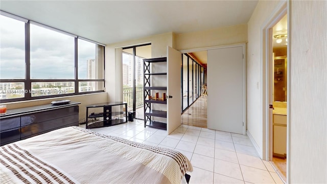 view of tiled bedroom