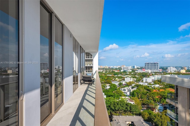 balcony featuring a view of city