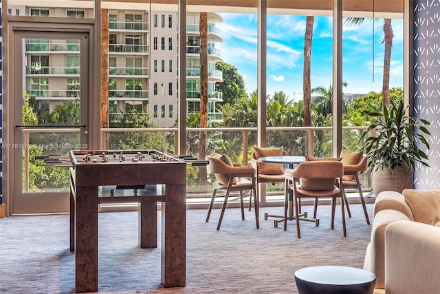 view of sunroom