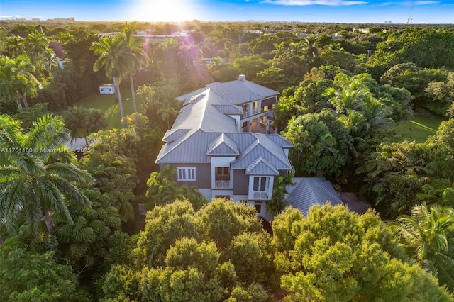 aerial view with a view of trees