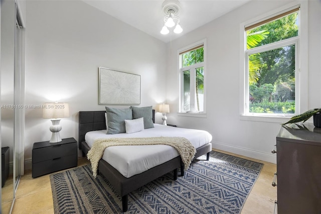 bedroom with baseboards