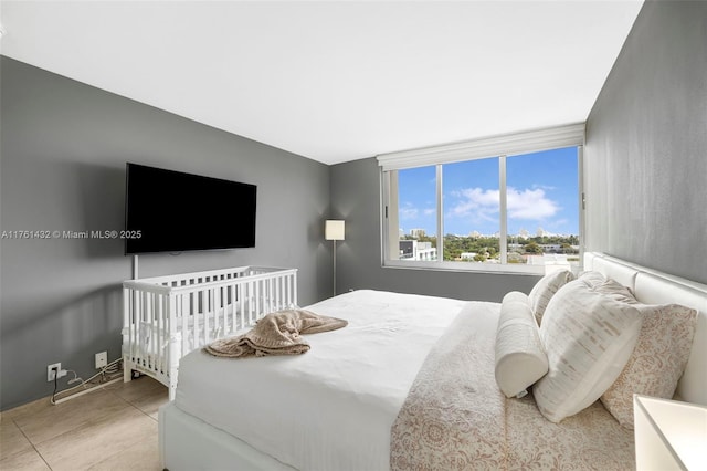 view of tiled bedroom