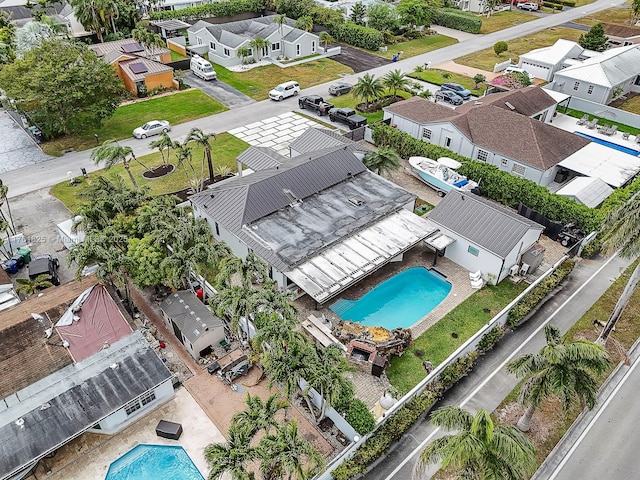 drone / aerial view featuring a residential view