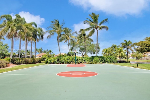 view of basketball court with community basketball court