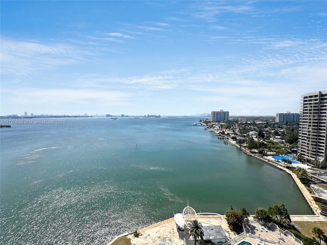 water view with a view of city