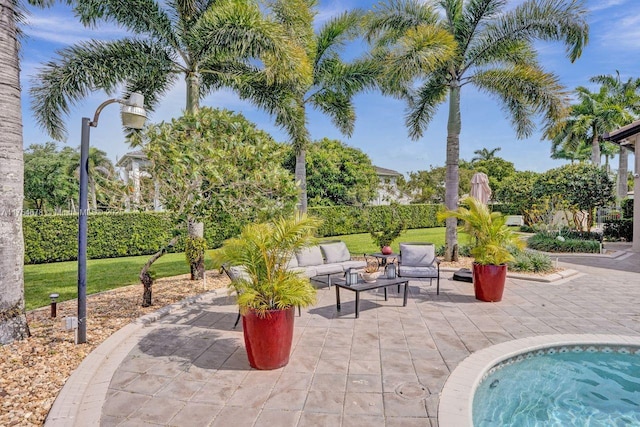 view of patio / terrace with an outdoor hangout area