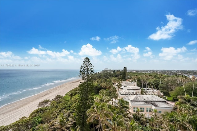 view of water feature featuring a beach view