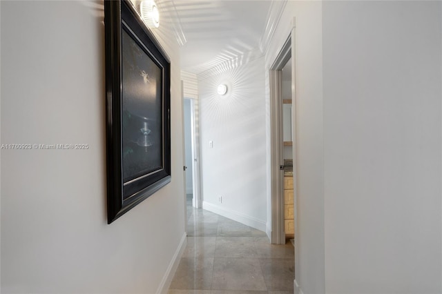 hallway with baseboards