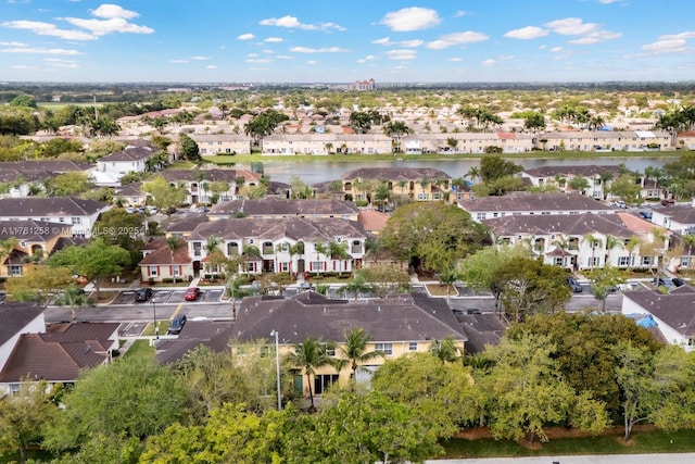 aerial view with a residential view