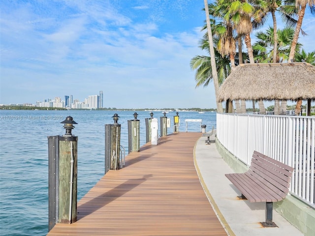 10350 W Bay Harbor Dr Unit 4H, Bay Harbor Islands, FL 33154 - dock area with a water view
