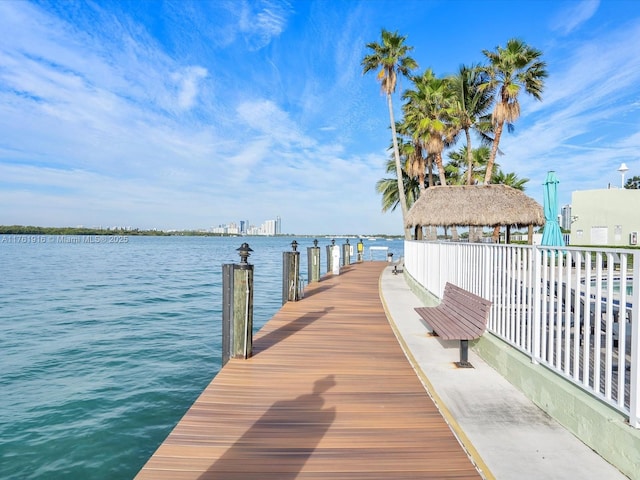 10350 W Bay Harbor Dr Unit 4H, Bay Harbor Islands, FL 33154 - view of dock with a water view