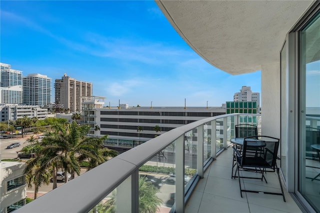 balcony featuring a view of city