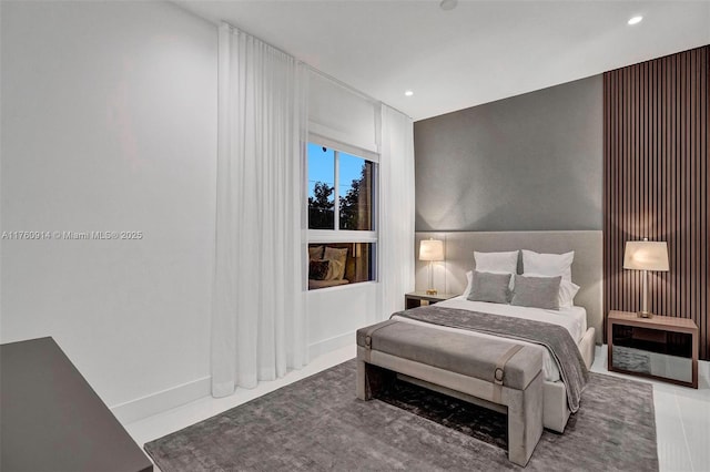 bedroom featuring recessed lighting